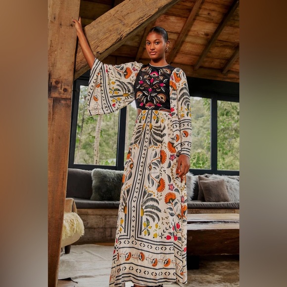 FARM Rio | Dresses | Farm Rio Sand Palms Paradise Embroidered Cut Out ...